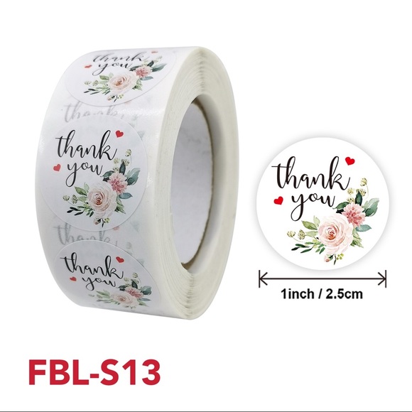 4 Rolls of Thank you stickers-#FBL01 - Picture 9 of 15